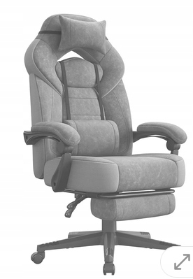 Songmics herné kreslo, ergonomický dizajn, s podnožkou