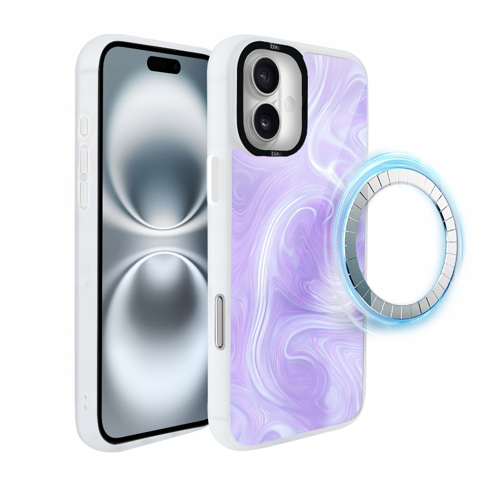 Matný Pouzdro Ibizu DropGuard pro iPhone 16 Plus s MagSafe, levandulový vír