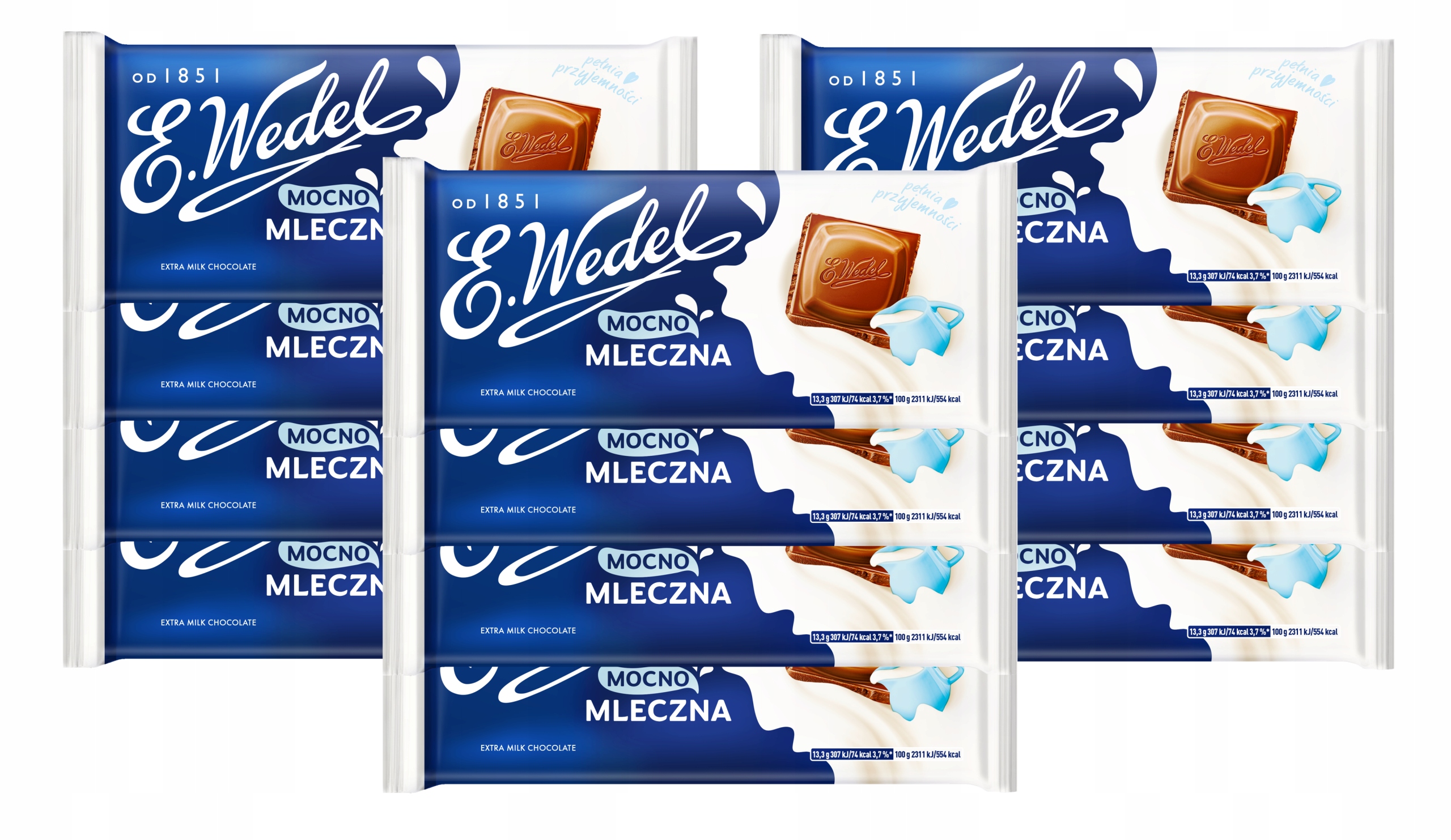 Zestaw 12 x Czekolada Mocno Mleczna 80 g E.Wedel