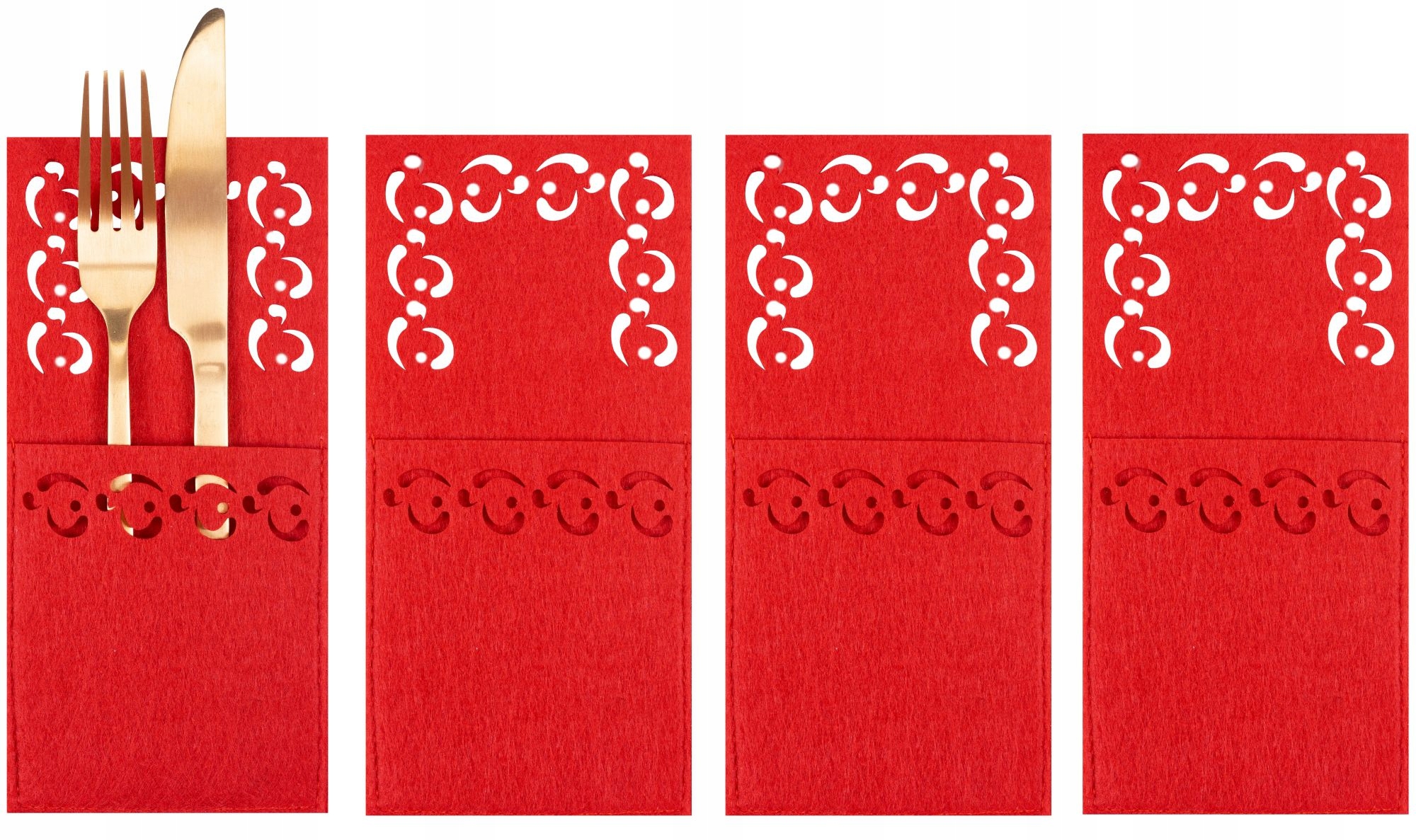 

Pokrowiec Świąteczny Etui Na Sztućce Red 4 Szt