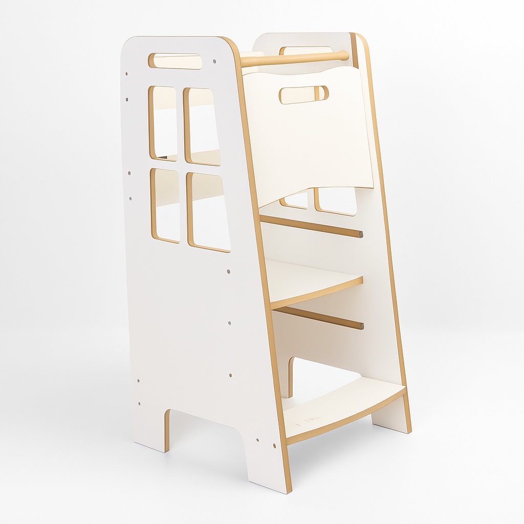 Kitchen Helper | Pomocnik Kuchenny Montessori | Regulowany | Biały |