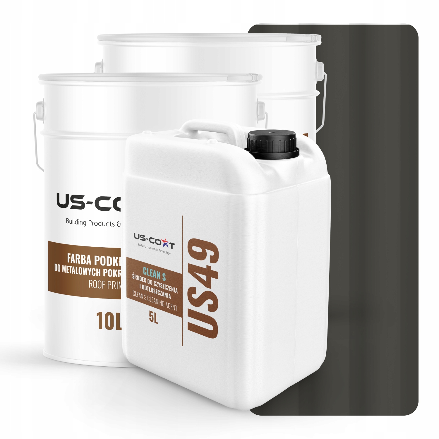 Farba Na Strechu Kovová Oceľ Základ Odmašťovač Tmavošedá RAL7022 74m2 Lesk