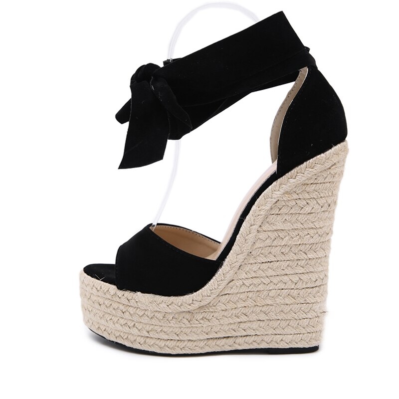 

Sandały Na Koturnie 15cm Espadryle Alladies AS7695