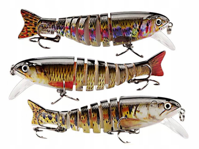 3x Wobler na szczupaka łamany tonący 10,5 cm 17 g