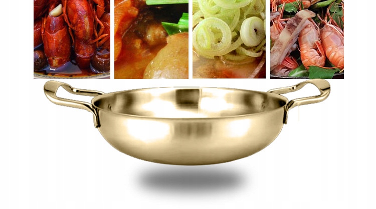 STALOWA MINI PATELNIA OWOCE MORZA HOTELOWA 20CM IDEALNA DO DOMU I OŚRODKA Marka inna