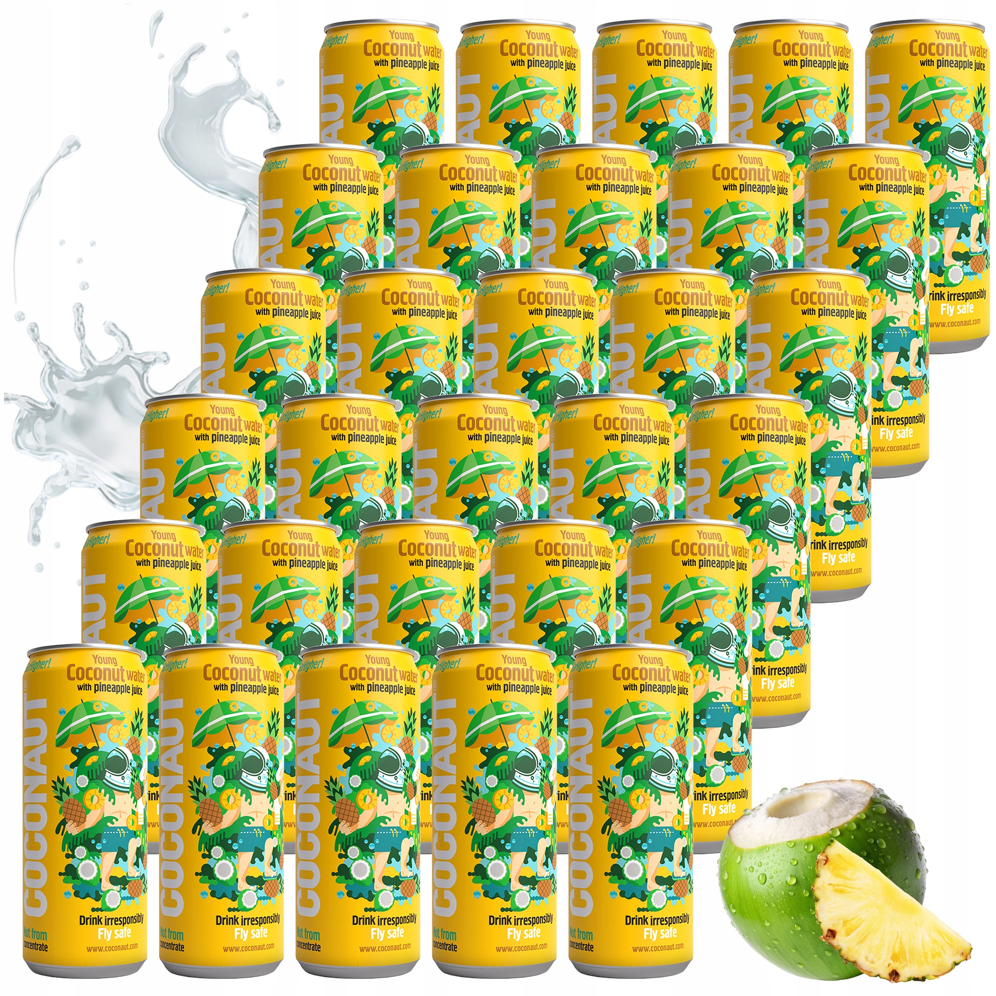 Levně Voda Z Mladého Kokosu Coconaut S Příchutí Ananasu 320 ML, Neperlivá, Přírodní