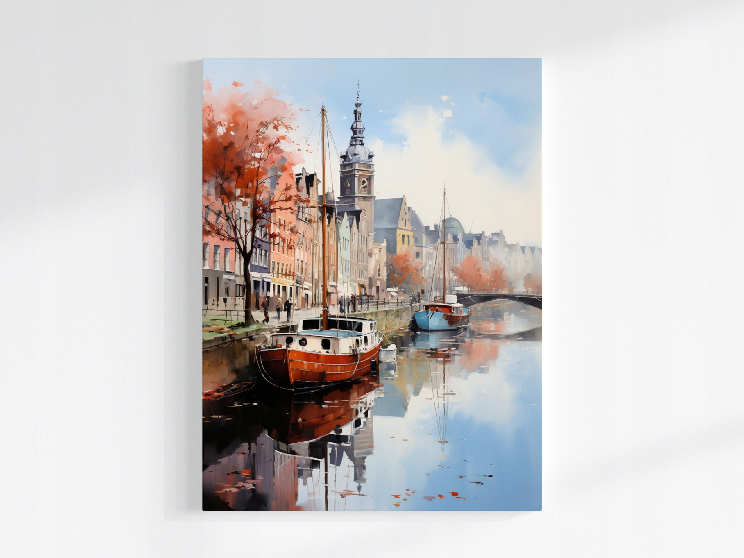 Obraz Na Plátně Canvas Město Staré Kameny Kanál Most Pohled 75x100