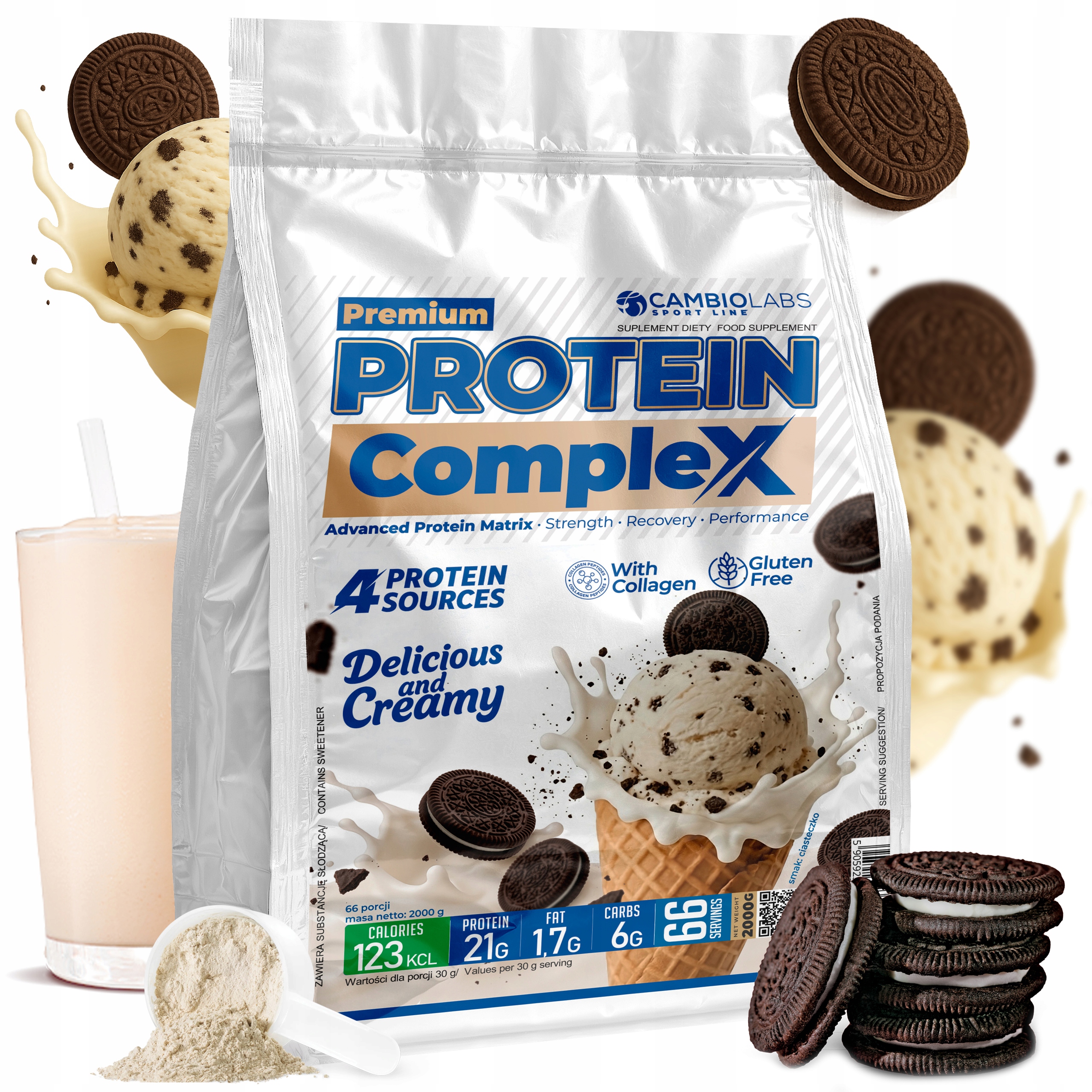 Syrovátkový protein hovězí kolagen vaječný bílek Protein 2 kg
