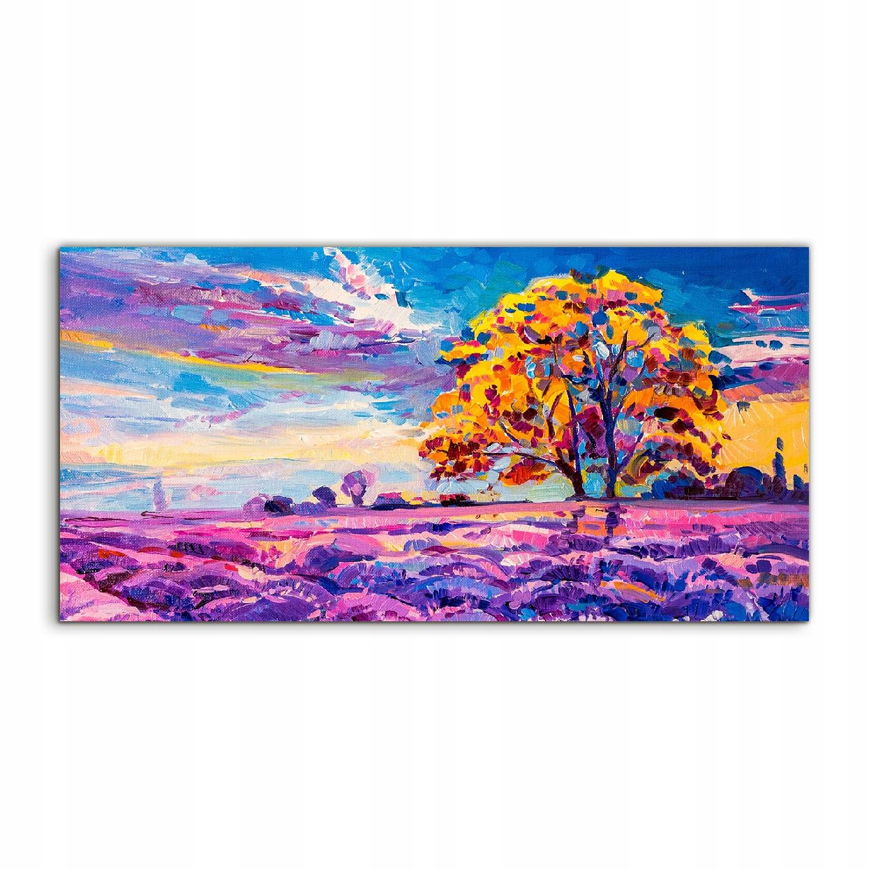 Fotoobraz 140x70 ako darček Levanduľa Západ slnka