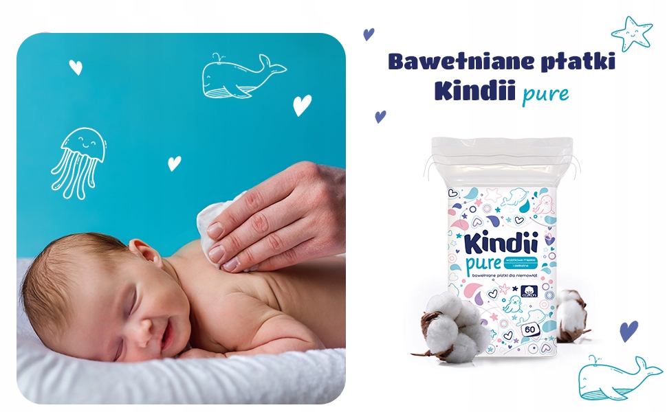 10 X Płatki dla niemowląt Kindii 60 szt. Marka Kindii