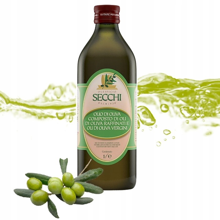 Olio di Oliva Secchi Italský olivový olej tmavá skleněná láhev 1L