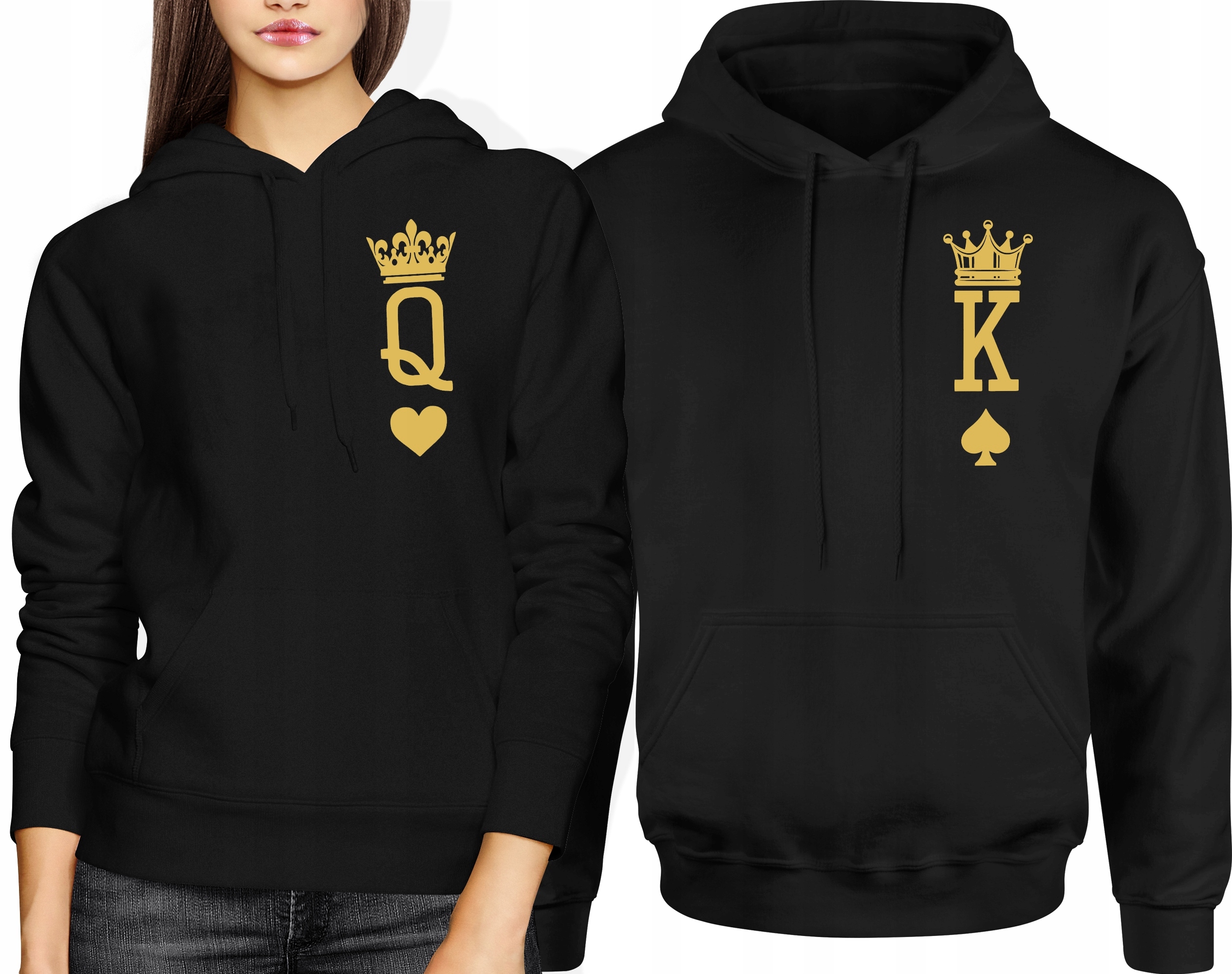 VALENTIN NAPI AJÁNDÉK PULÓVEREK PÁROKNAK KING FÉRFI KAPUCNIS PULÓVER