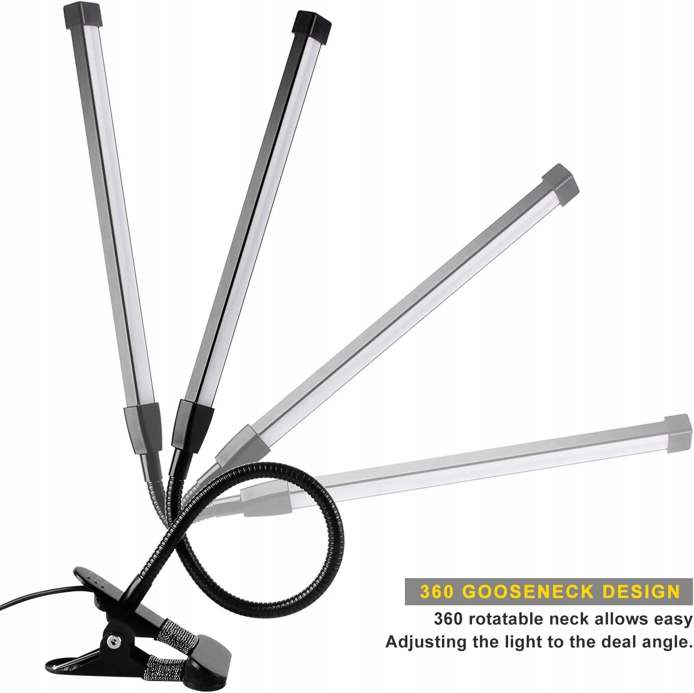 LAMPKA LED BIURKOWA KLIPS 8W lampa biurko szkolna Długość/wysokość 70 cm