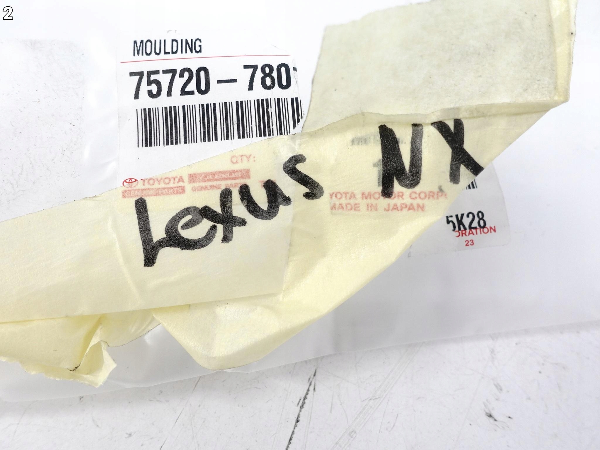 LEXUS NX and AZ10 14-21 moulding dust windows door front left CHROM ORG