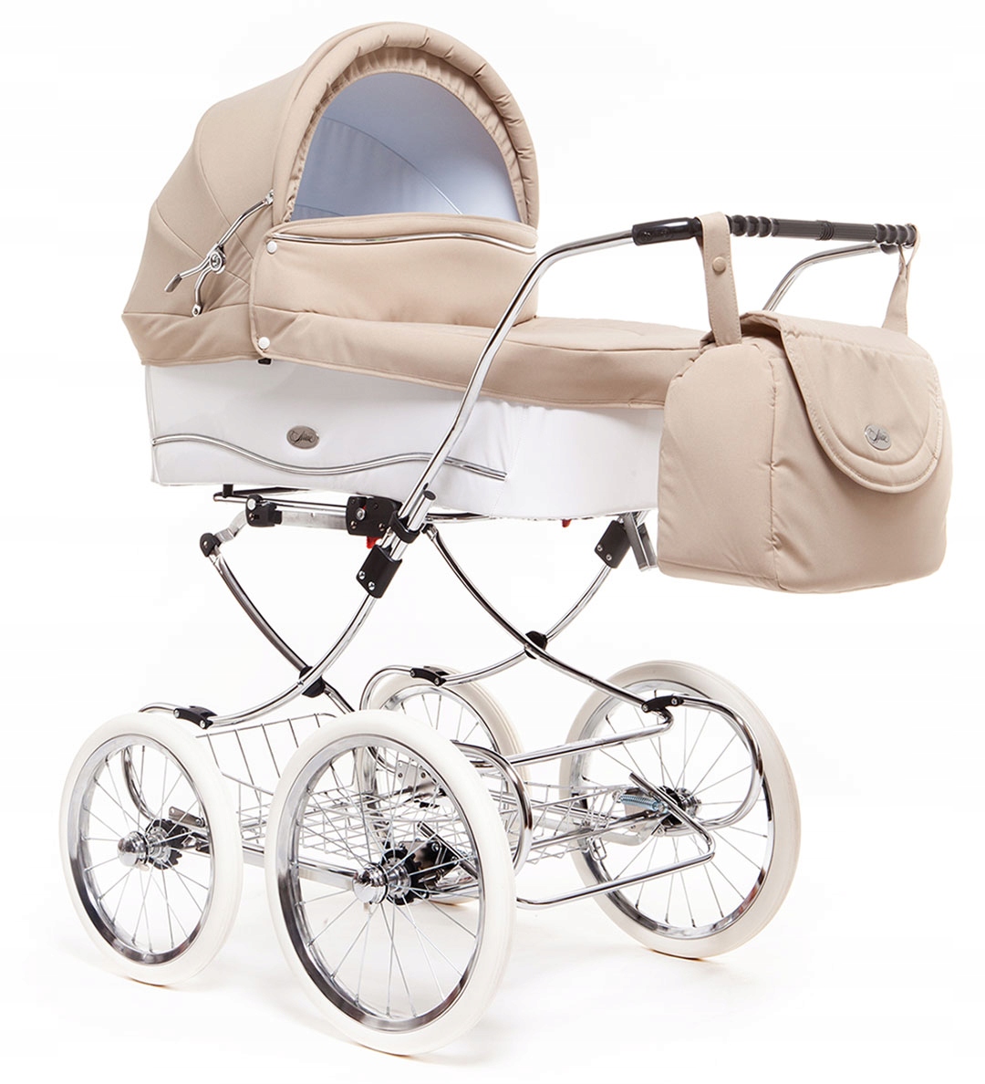 WÓZEK GONDOLA ARRUE CLASSIC ELEGANCE biało-różowy