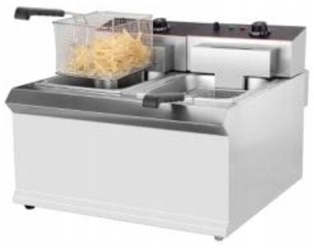 Elektrická 2-komorová fritéza 2x8L Szron TEF-904