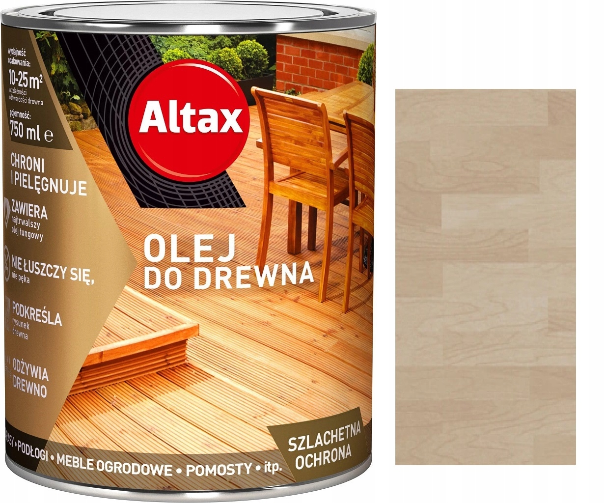 

Altax Zabezpieczający Olej Do Drewna Szary 0.75L