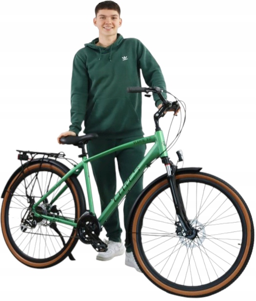 Lekki Aluminiowy Rower Trekkingowy Męski Dla Wysokiego Mężczyzny 182-199 CM