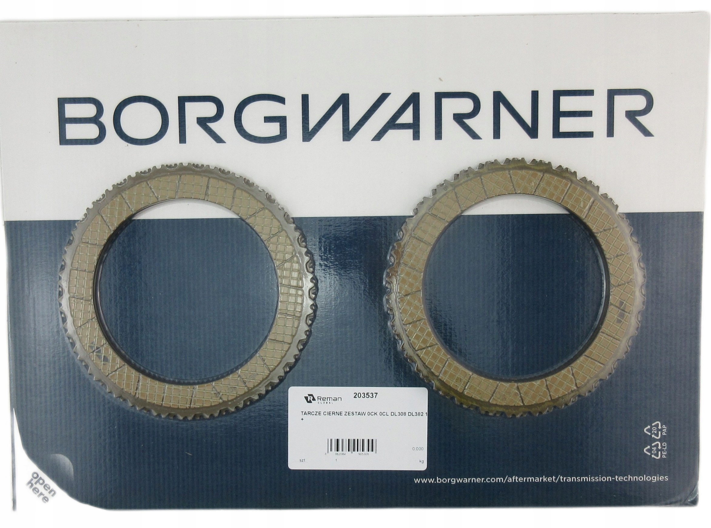 НАБОР ФРИКЦИОННЫХ ДИСКОВ 0CK 0CL DL308 DL382 16