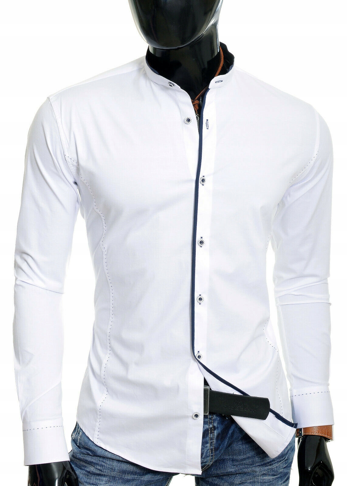 

Koszula Męska Prezent Stójka Elegance Comfort Slim