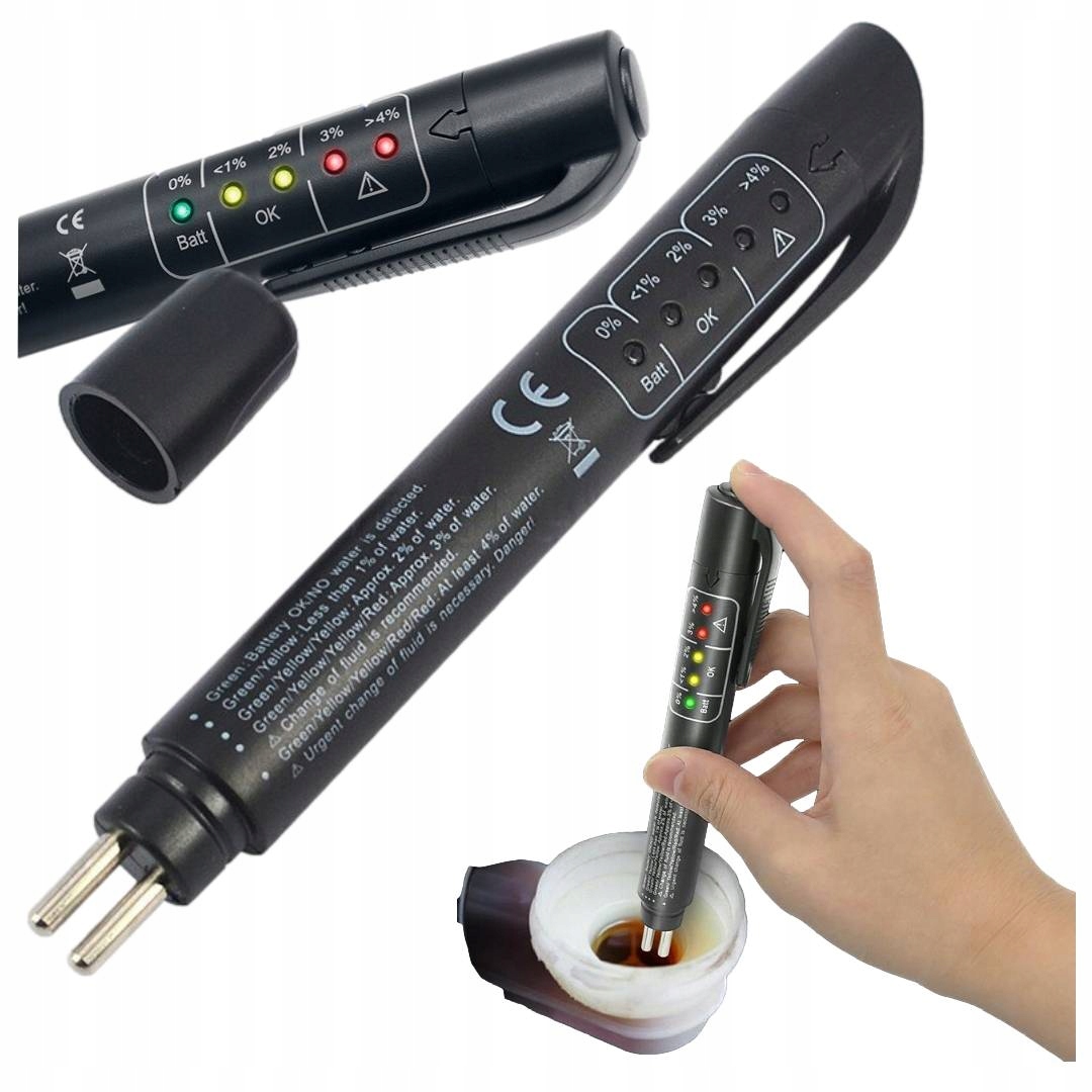 

AMiO Tester Miernik Płynu Hamulcowego Dot 4 5 Led