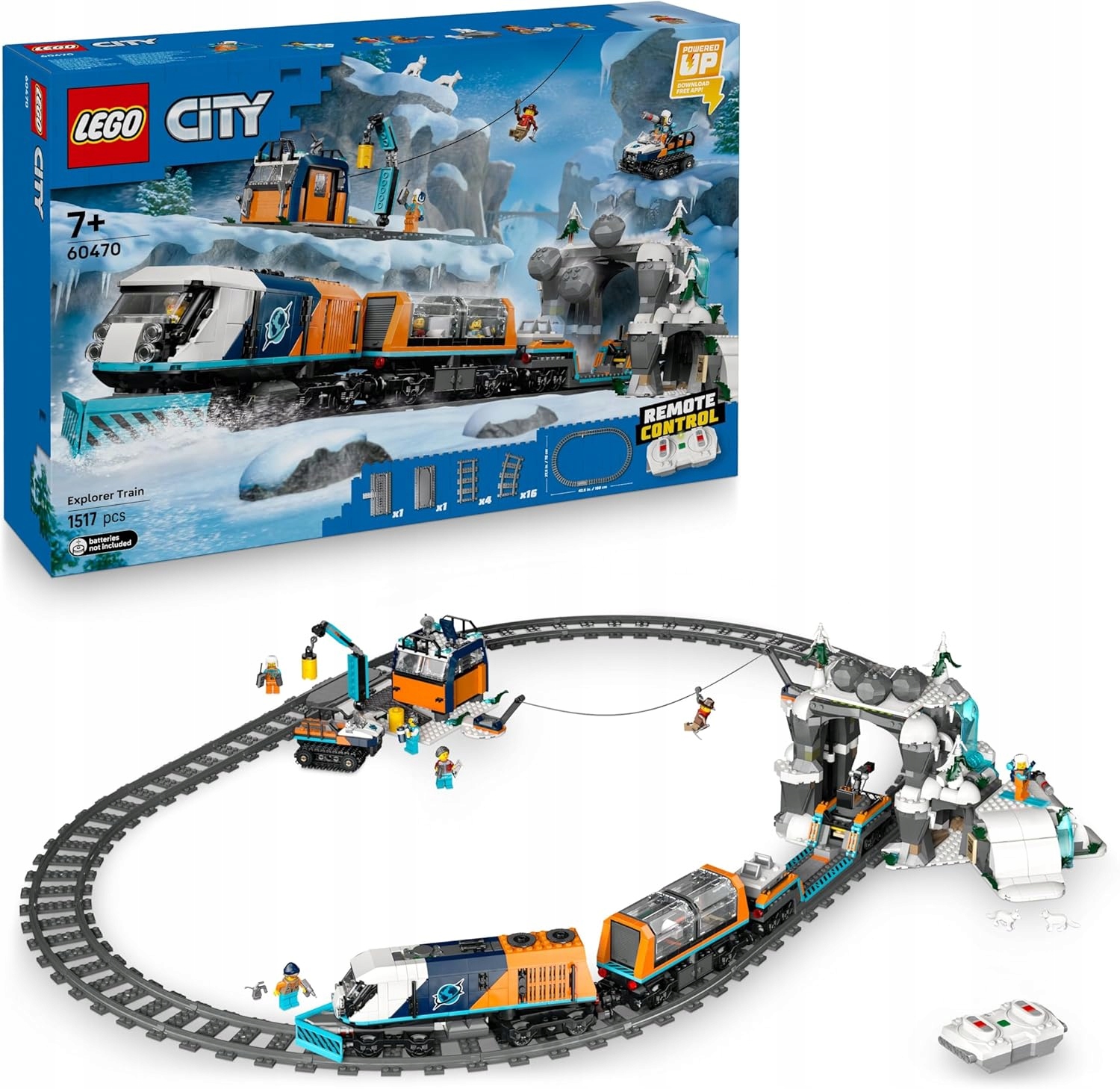 Lego 60470 Polární expres arktických objevitelů, dálkově ovládaný vlak