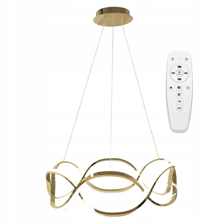 

Lampa Sufitowa Wisząca Metal Ring Gold Led Pilot
