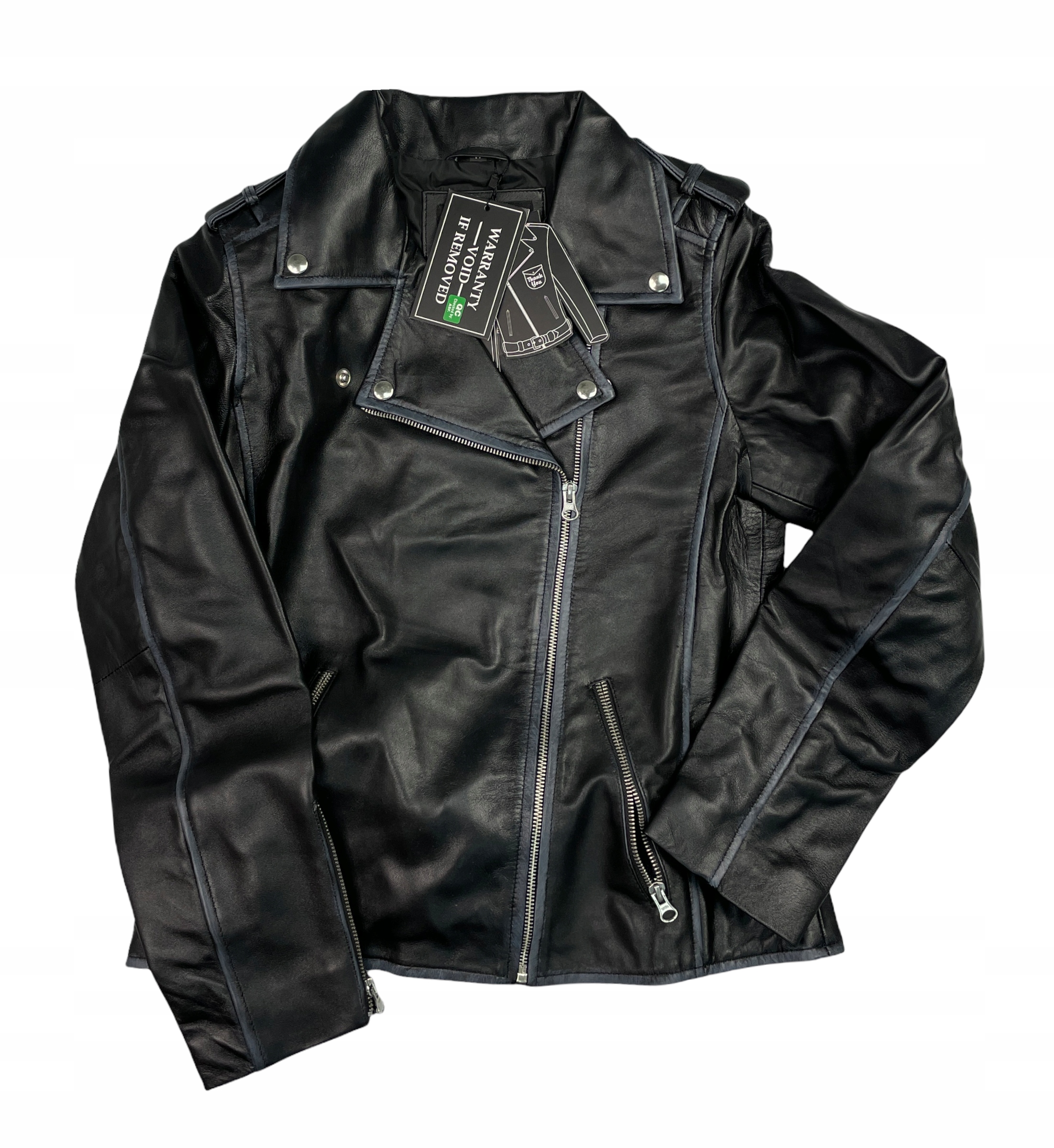 Černá pánská kožená bunda Real Leather M