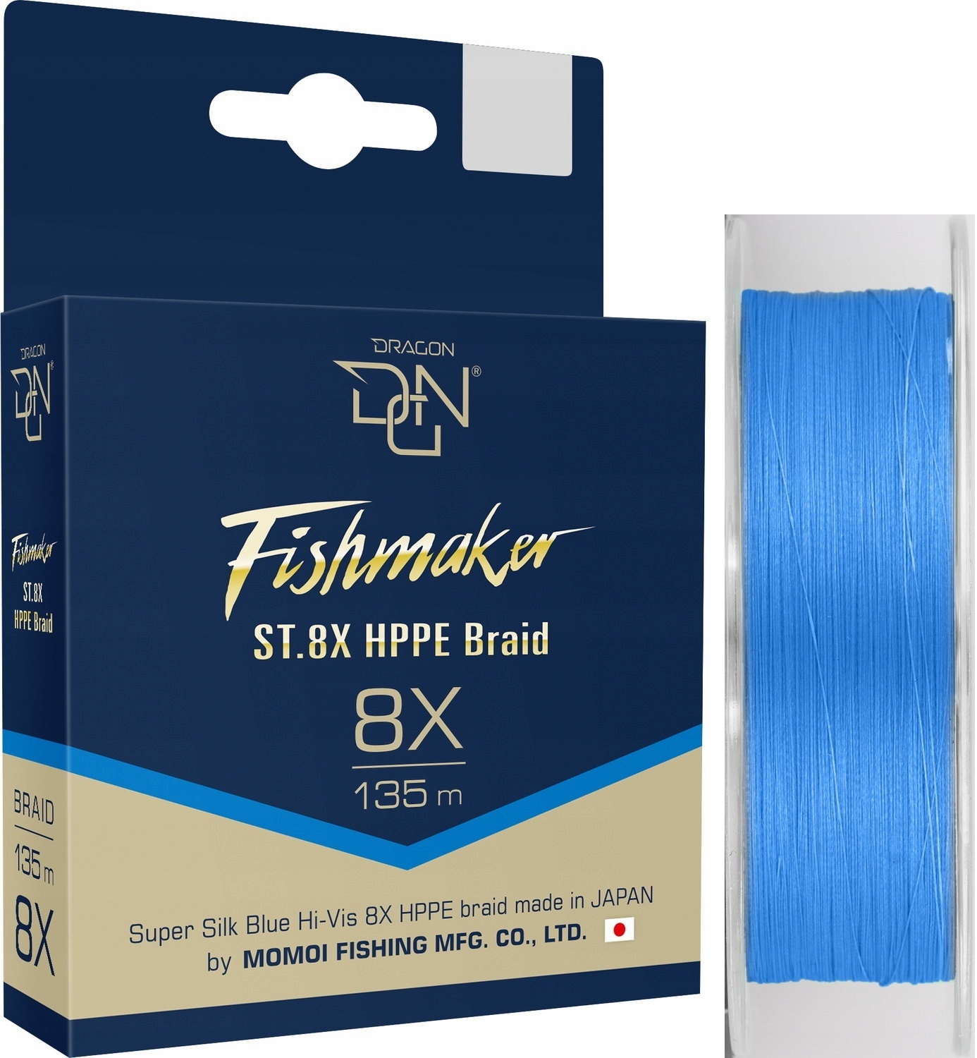 Plecionka Dragon Fishmaker ST.8X Hppe Mamoi 135m 0,06mm Blue