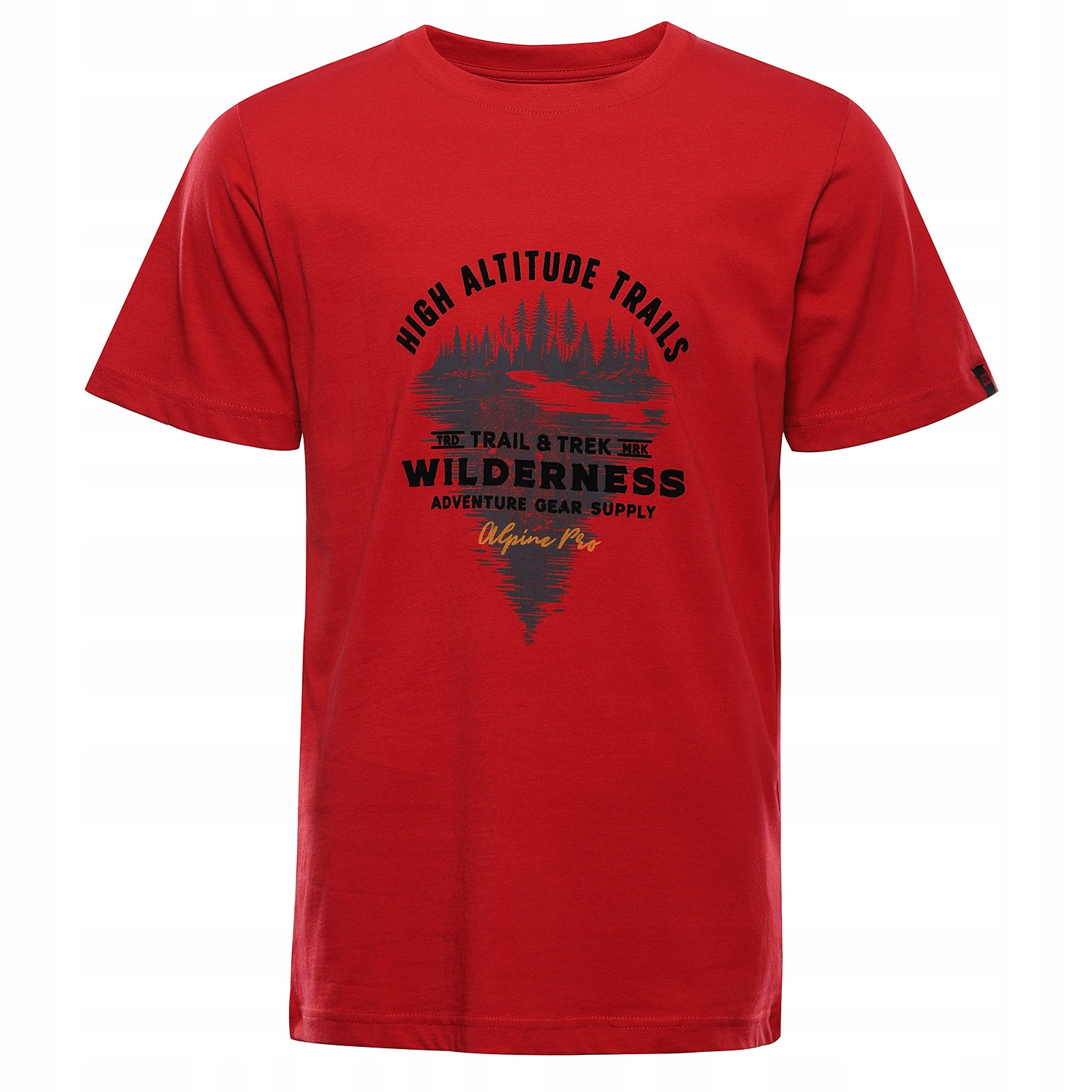 Koszulka męska bawełniana Alpine Pro Domen k.czerwony r.M