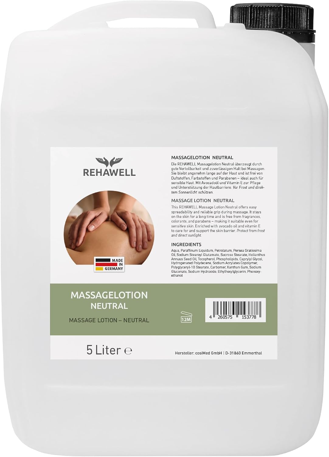 Olej do masażu naturalny (bezzapachowy) 5L