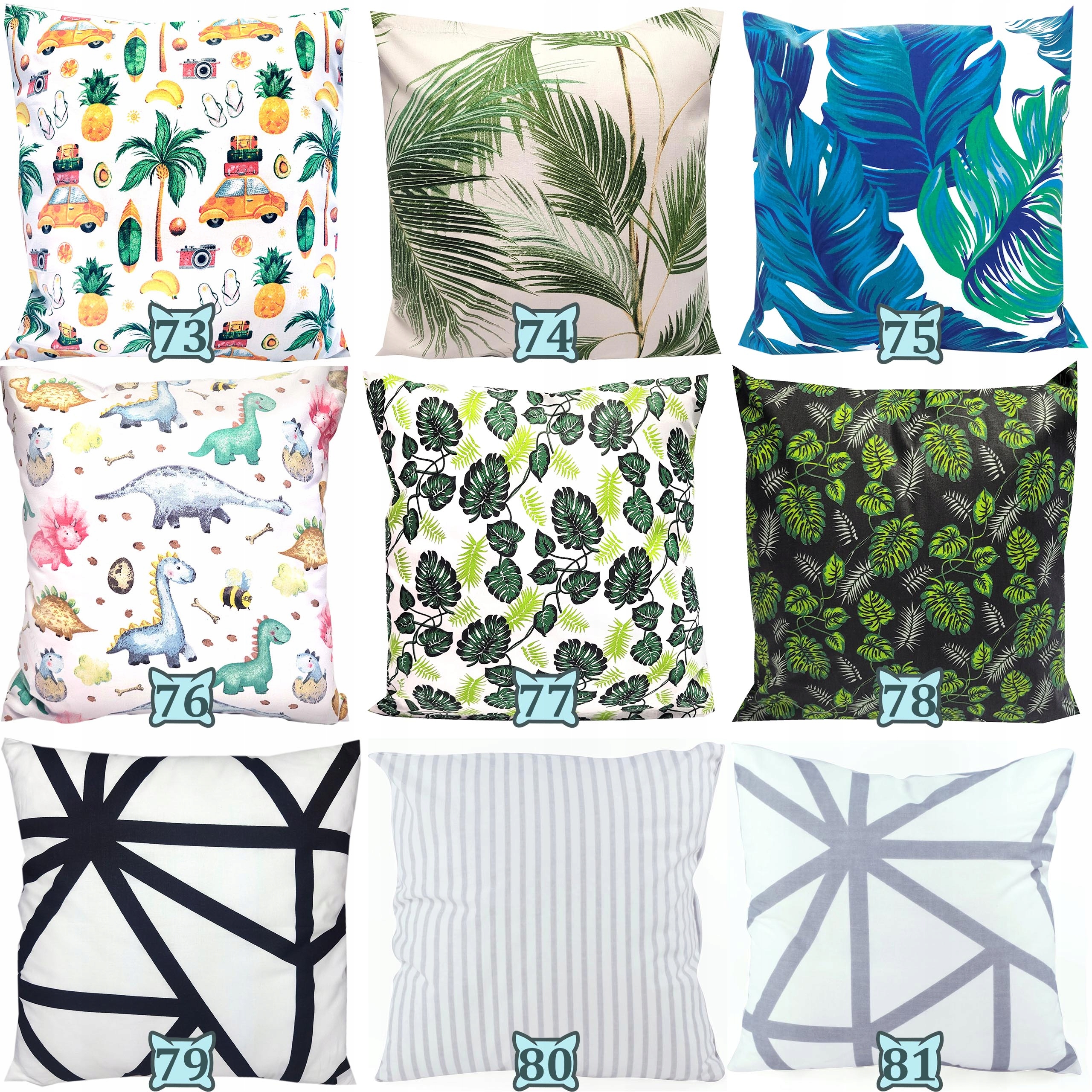 POSZEWKA NA JAŚKA 40x40 NA PODUSZKĘ BAWEŁNA WZORY EAN (GTIN) 5905289111179