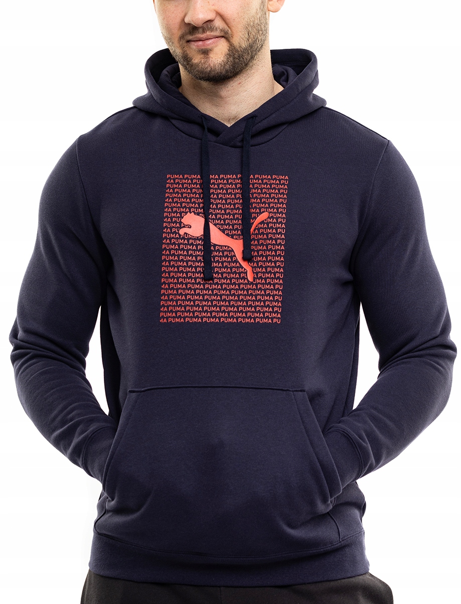 Pánská Mikina Bavlněná Puma Sportovní Pohodlná S Kapucí Teplá mikina s kapucí vel. S