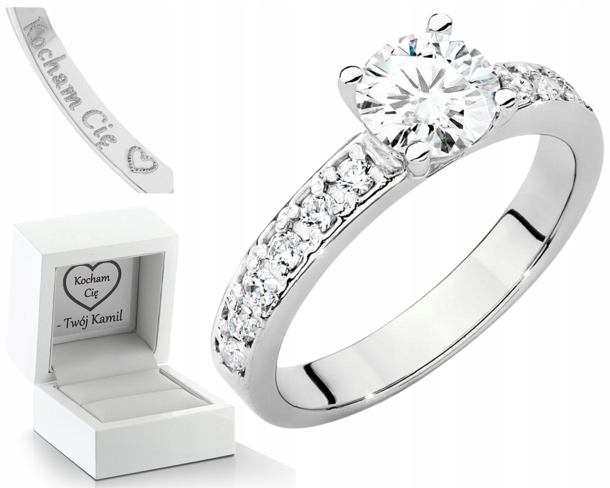 Bohatý Prstýnek Laboratoriální Diamanty Dárek Zlato 585 14K