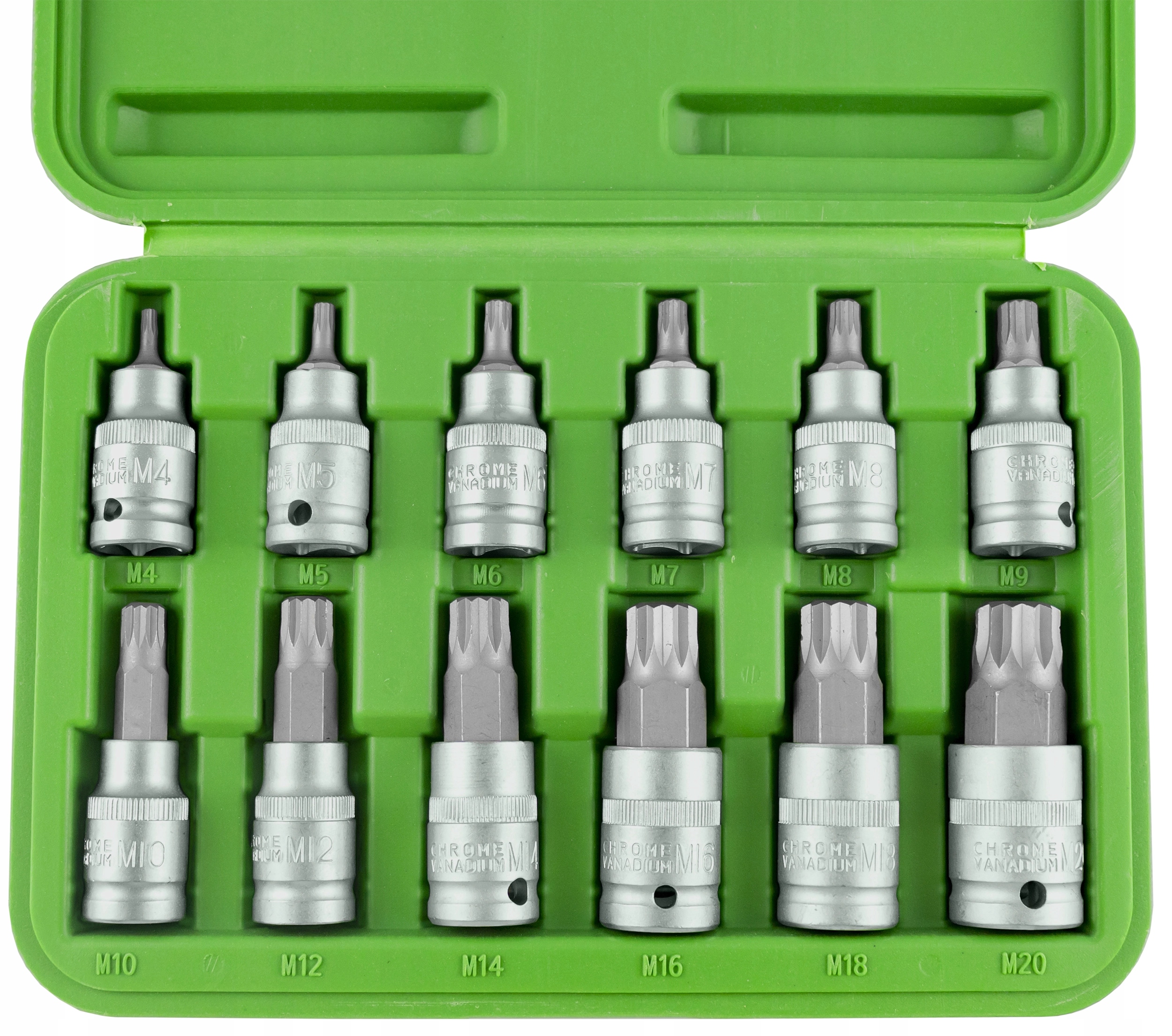 ZESTAW NASADEK SPLINE XZN DWUNASTOKĄTNYCH M4-M20