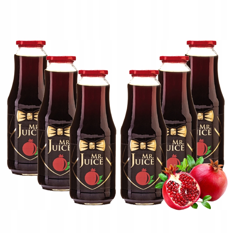 Levně Granátová šťáva přírodní lisovaná, nečištěná, pasterizovaná, 6 ks x 1L