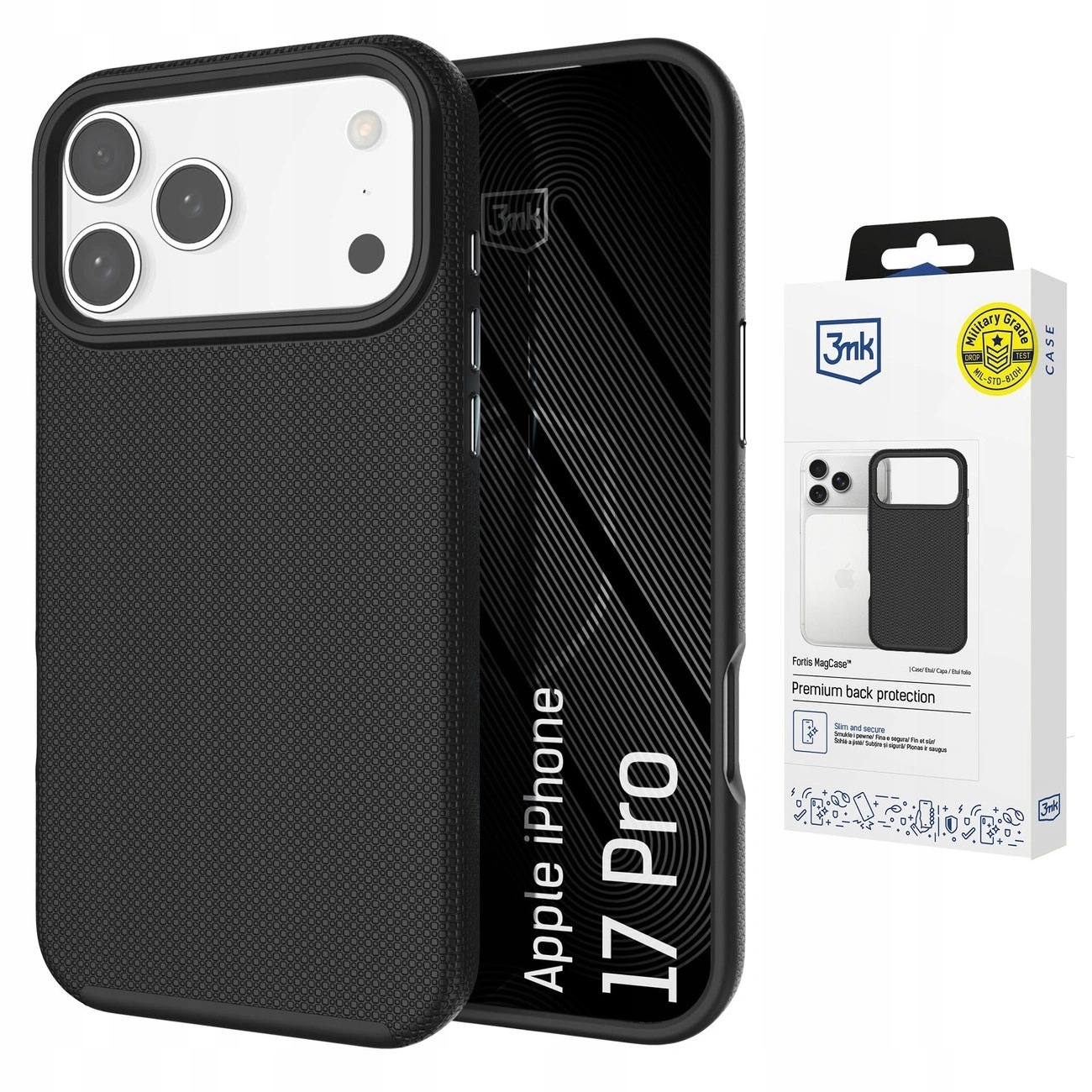 Etui 3mk Fortis MagCase na iPhone 17 Pro czarne
