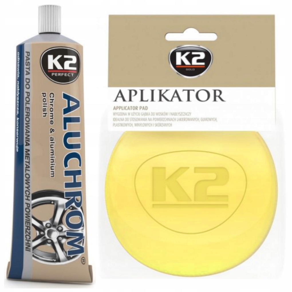 K2 ALUCHROM Pasta Polerska Felgi Chrom + Aplikator