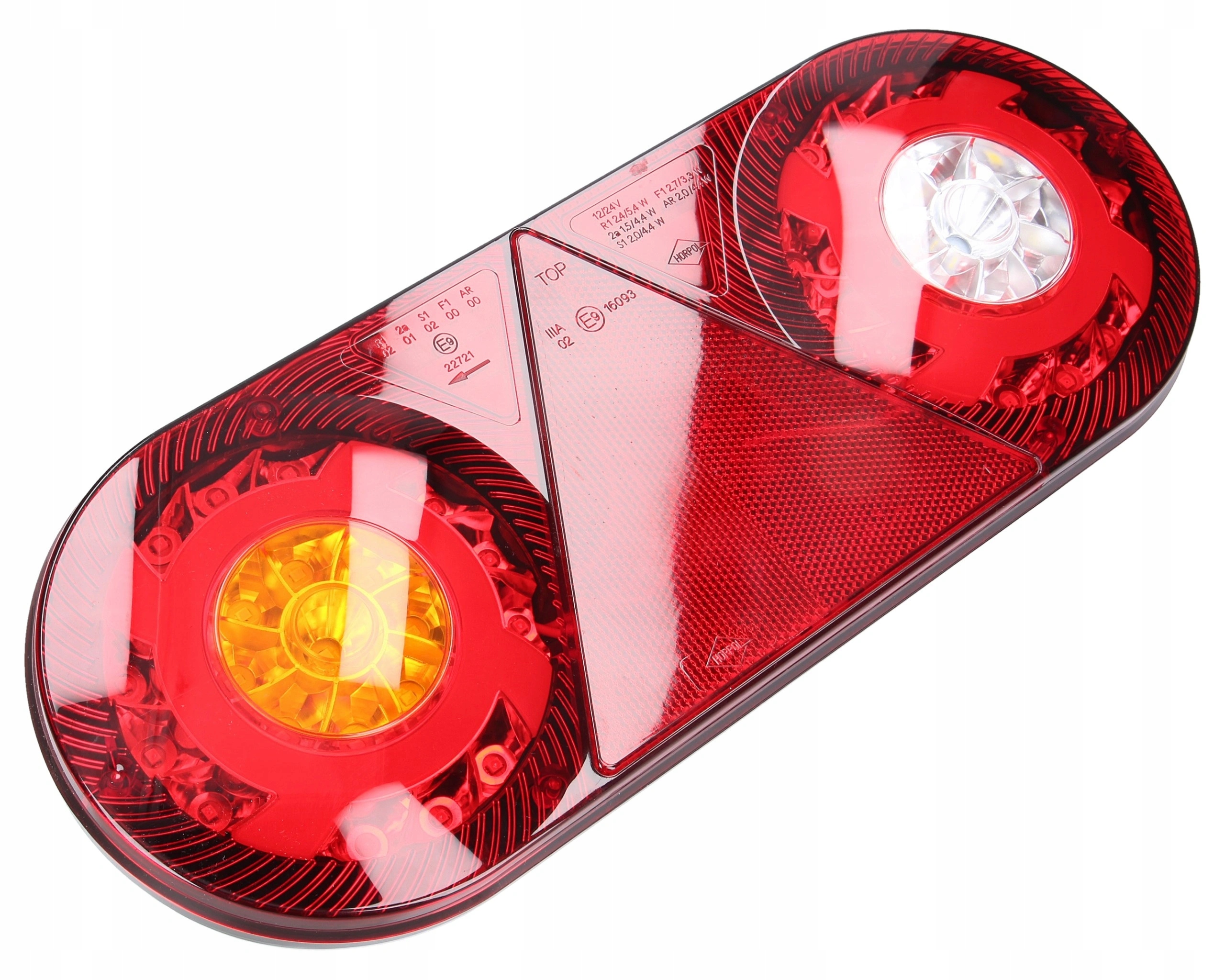 Zadní kombinovaná diodová lampa s trojúhelníkem levá pro přívěs 12/24V Stella