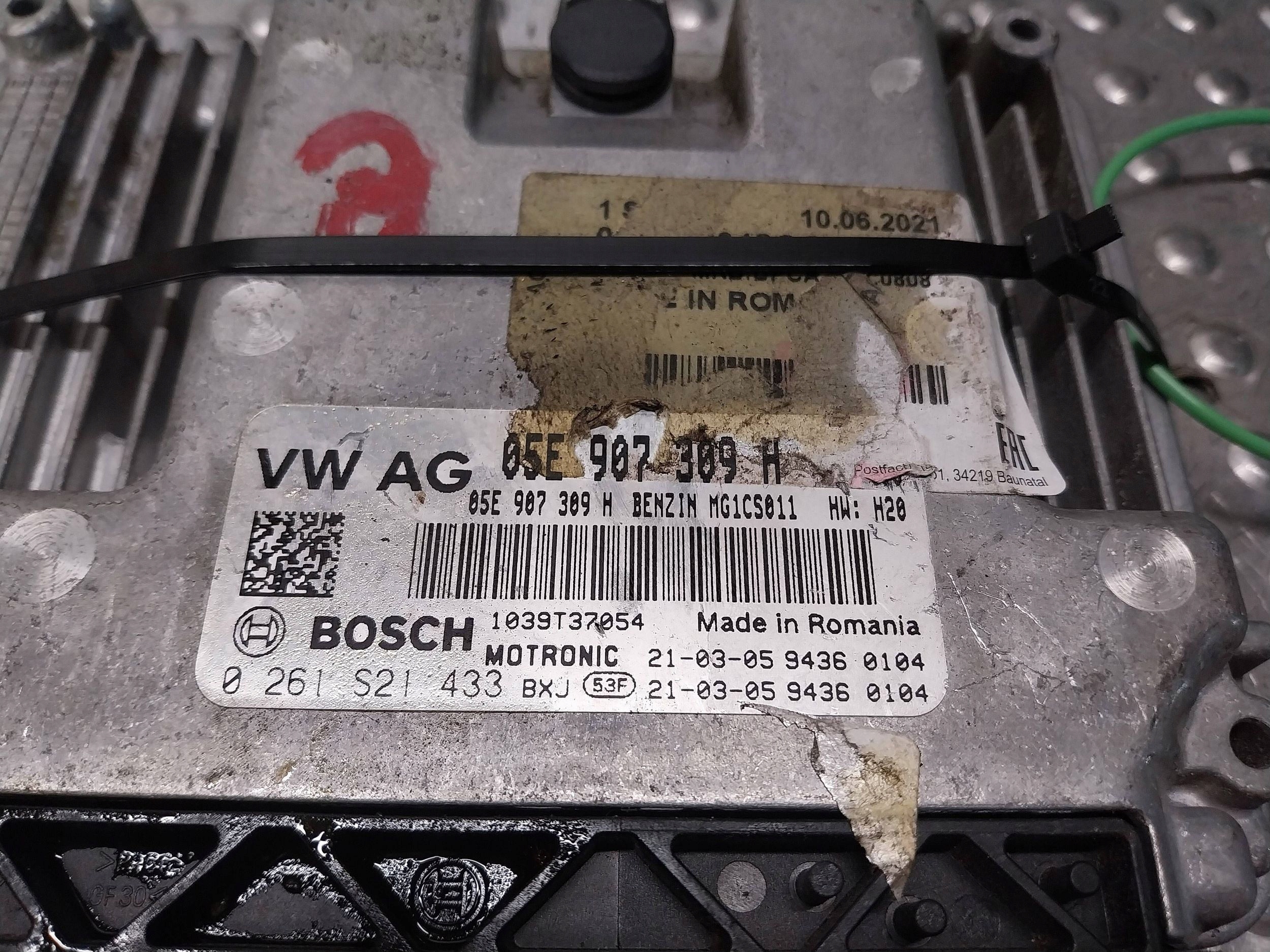 computer control unit of the engine 05E907309H VW T-ROC KAMIQ KAROQ 1.5TSI DPC DPCA