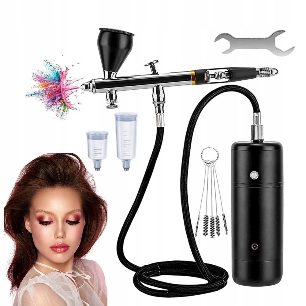 Elektrická Stříkací Pistole S Airbrushem A Kompresí Nehtů S Tryskou 0,3 MM