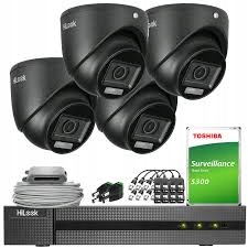 Zestaw do monitringu 4w1 HiLook by Hikvision 4x TVICAM-T8M-20DL Black