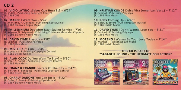 Sabadell Sound 2 - The Ultimate Collection CD Italo-Disco Marce Closed Tytuł Sabadell Sound 2 - The Ultimate Collection