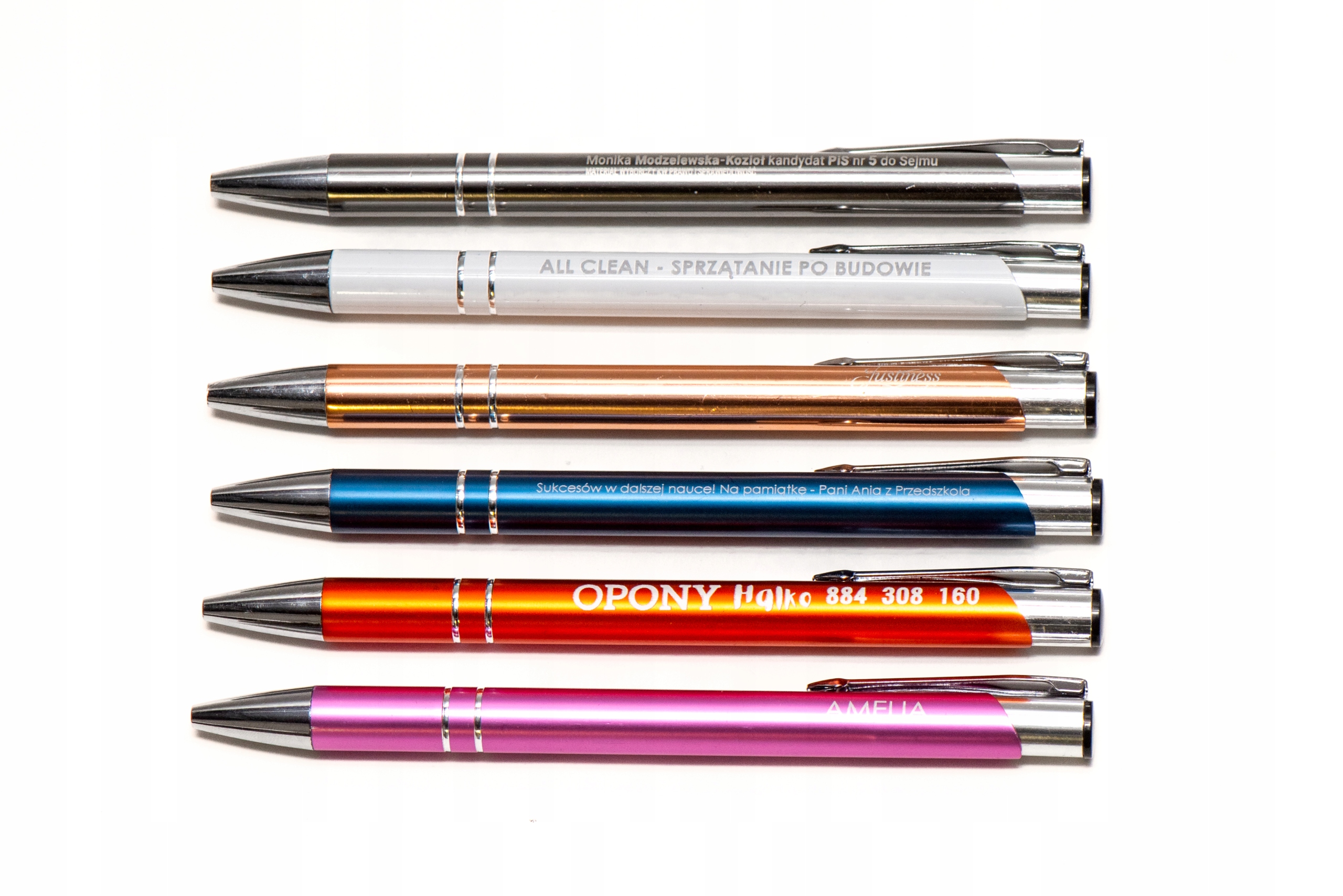 Długopis automatyczny niebieski Cosmo + Grawer Twoje LOGO (1 SZT)