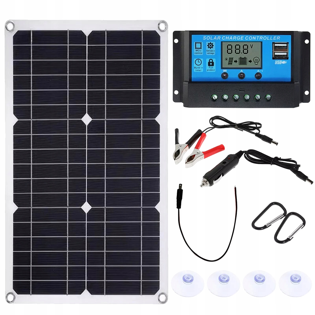 Solární panel Sada pro solární karavan 40W Regulátor 100A