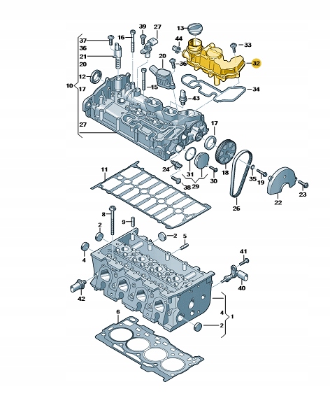 Originální oddělovač oleje Audi Skoda Volkswagen