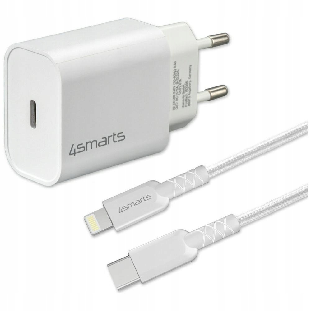 Ładowarka sieciowa 4smarts VoltPlug 20W Pd Mfi Usb-c z kable Usb-c do Light