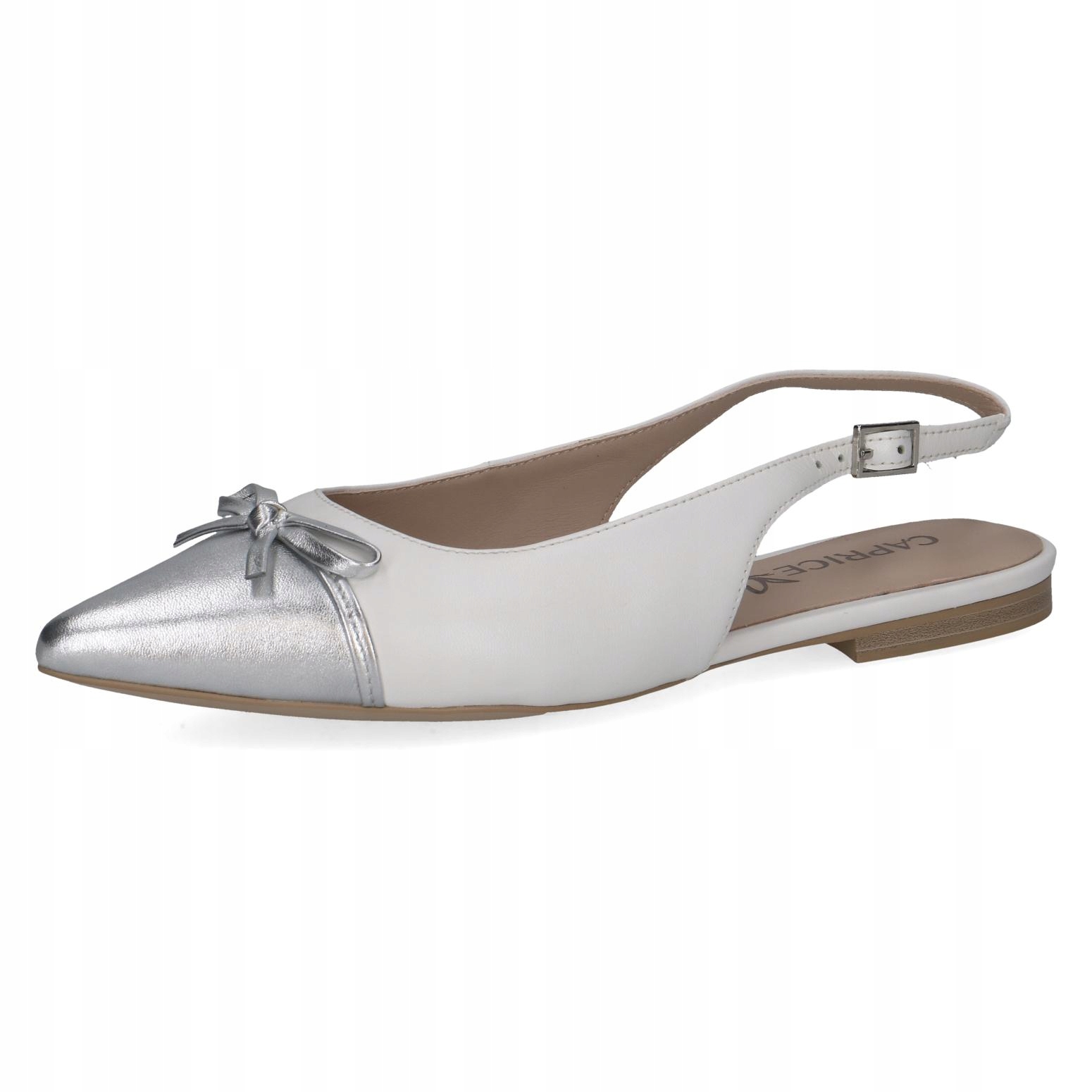 Caprice bílá/stříbrná bez podpatku [29401-46-191] vel. 39