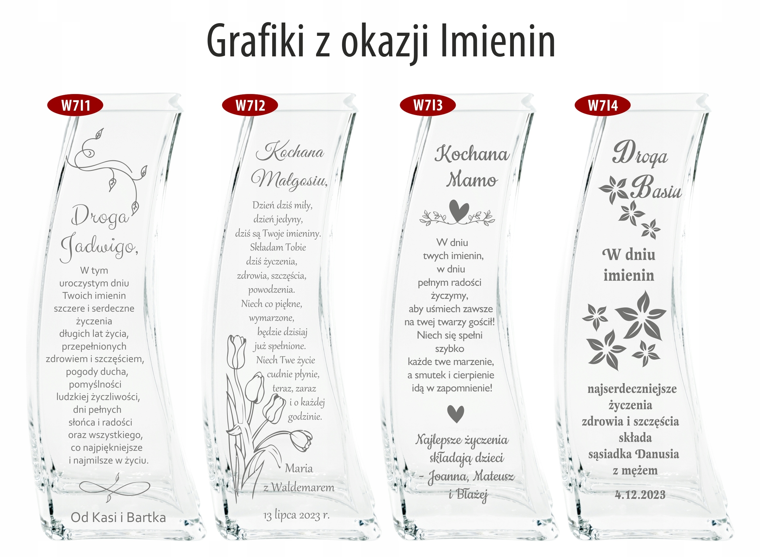 Wazon z GRAWEREM 29cm DLA NAUCZYCIELA, JUBILEUSZ Kod producenta 05-182/1