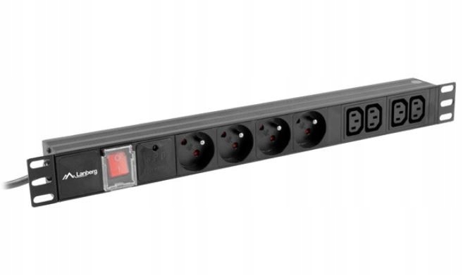Zásuvková lišta Rack Pdu 1U 10A 4X 230V Pl 4X Iec C13 2m C14 černá